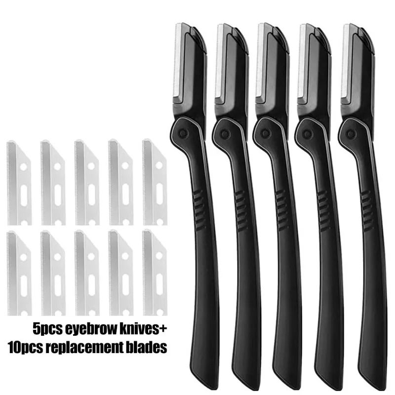 Men'S Grooming Eyebrow Shape - プロ仕様の眉毛グルーミングキット – ステンレス製のコーム、ハサミ、トリマーツールセット、女性と男性のための眉毛シェーピング必需品