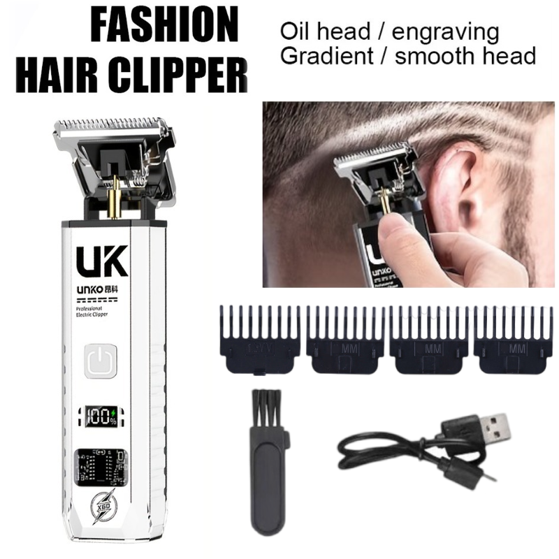 Men'S Grooming Product - 電気バリカン男性用コードレスひげトリマープロフェッショナル理容シェーバー4ガイドコームブラシUSB C充電グルーム