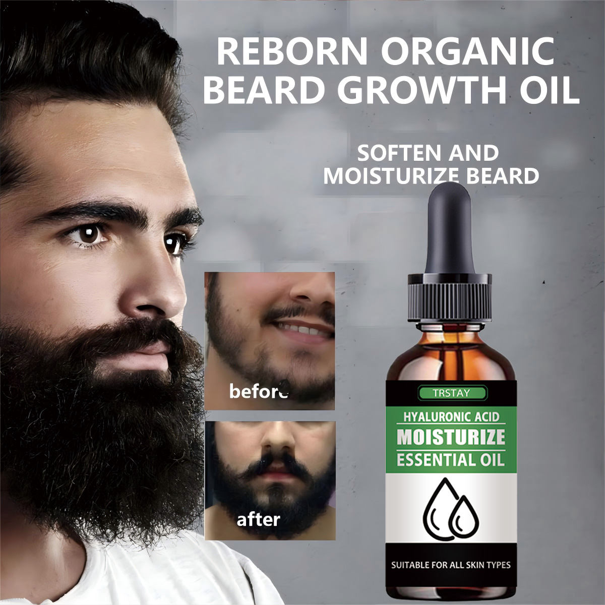 Men'S Grooming Product - 100% 天然加速顔の毛の成長ひげエッセンシャルオイル髪とひげの成長オイル男性ひげグルーミング製品スキンケア