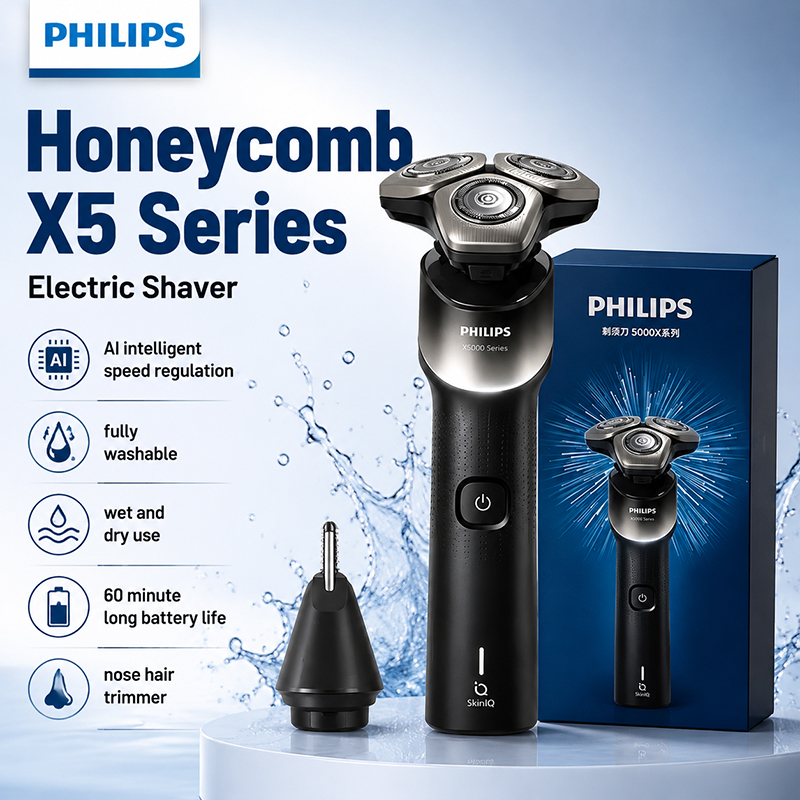 Mens Grooming Kit Philips - フィリップス XQ523 ロータリー電気シェーバー ウェット＆ドライ IPX7 60分連続使用