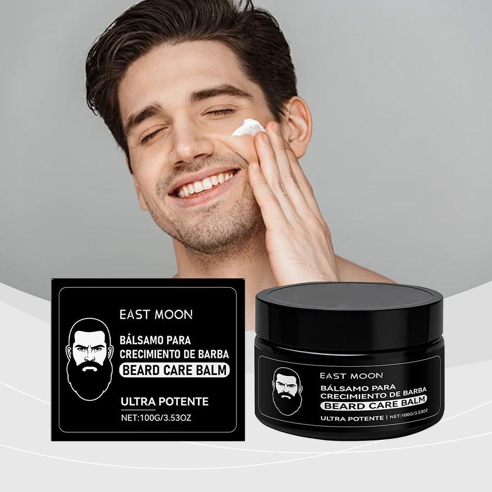 Beard Oil Growth - 100 グラムひげ成長バーム、超強力なひげ刺激バーム保湿強化ひげクリームひげ化粧品男性用