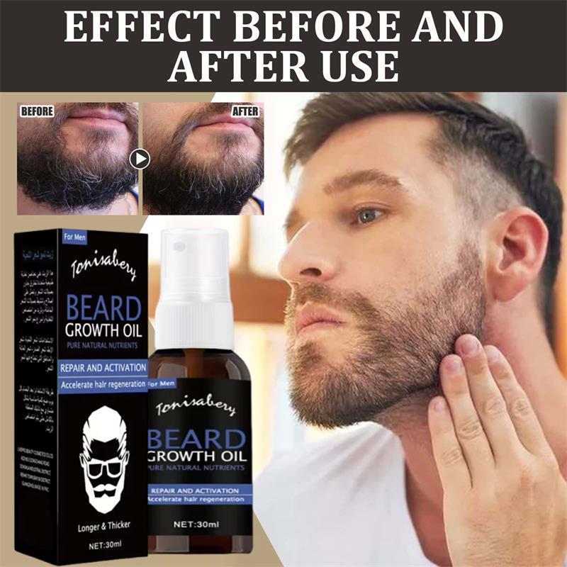 Beard Oil Growth - ひげ成長オイル ひげワックスバーム 脱毛防止製品 整理整頓された胸毛用の洗い流さないコンディショナー 口ひげオイル ひげケア製品