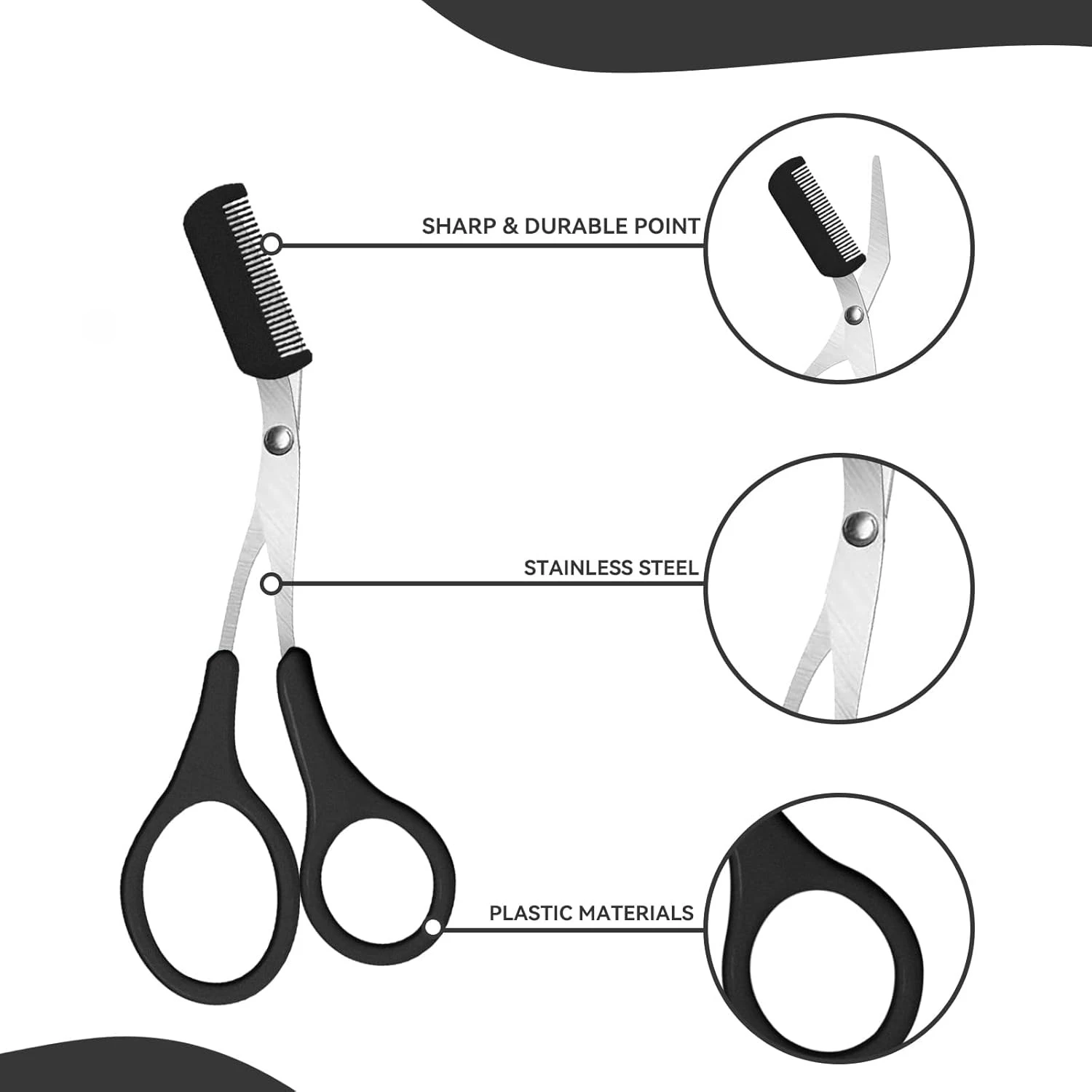 女性と男性のための眉毛トリミングキット – ステンレス製のコ - Men'S Grooming Eyebrow Shape のレビューと価格