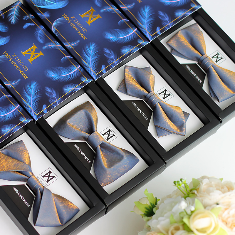 シルク蝶ネクタイ結婚式男性新郎ベストマングレーブルーファッシ - Men'S Grooming For Wedding のレビューと価格