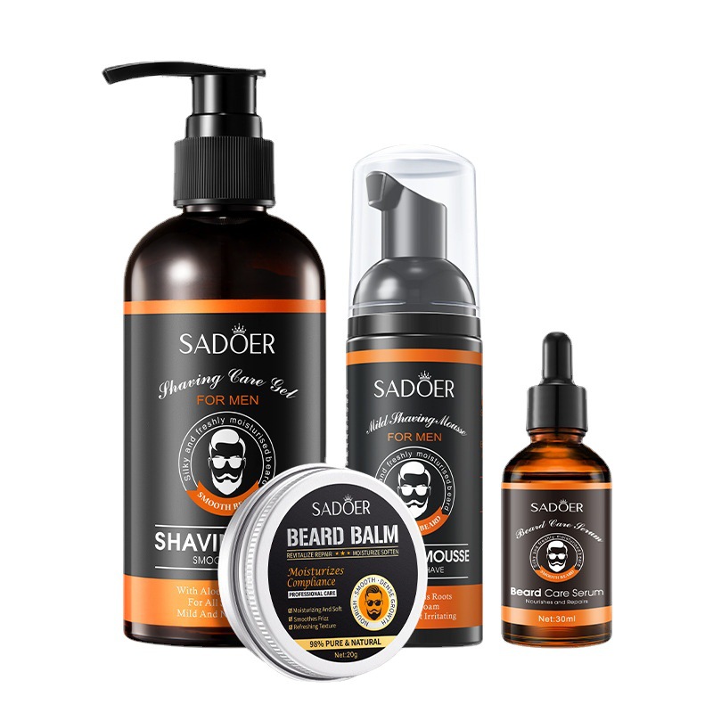 メンズひげ成長キット、ひげオイル、ひげバーム、シェービングム - Beard Oil Growth のレビューと価格