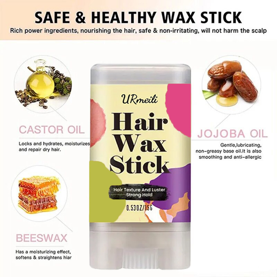 ヘアワックススティック、スリックバックヘアブラシセット付き、 - Hair Wax Stick のレビューと価格