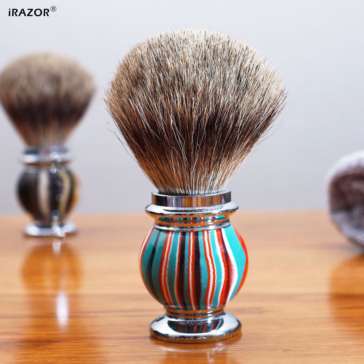 iRAZOR シルバーチップ シェービングブラシ（男性用）、 - Men'S Grooming Product のレビューと価格