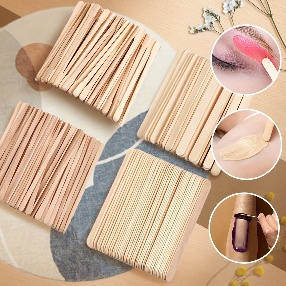 300/500 個木製ワックススティック多目的ワックスがけス - Hair Wax Stick のレビューと価格