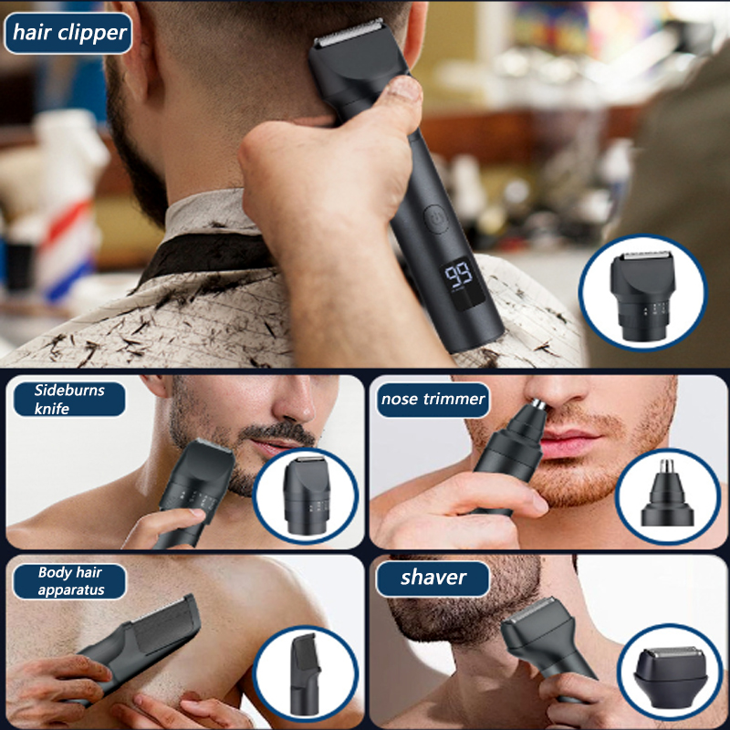 5-in-1コードレスヘアクリッパー LEDディスプレイ付き - Mens Grooming Barber のレビューと価格