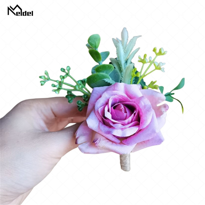 ボタンホールの結婚披露宴、ゲストのための花の花輪、ダブルアク - Men'S Grooming For Wedding のレビューと価格