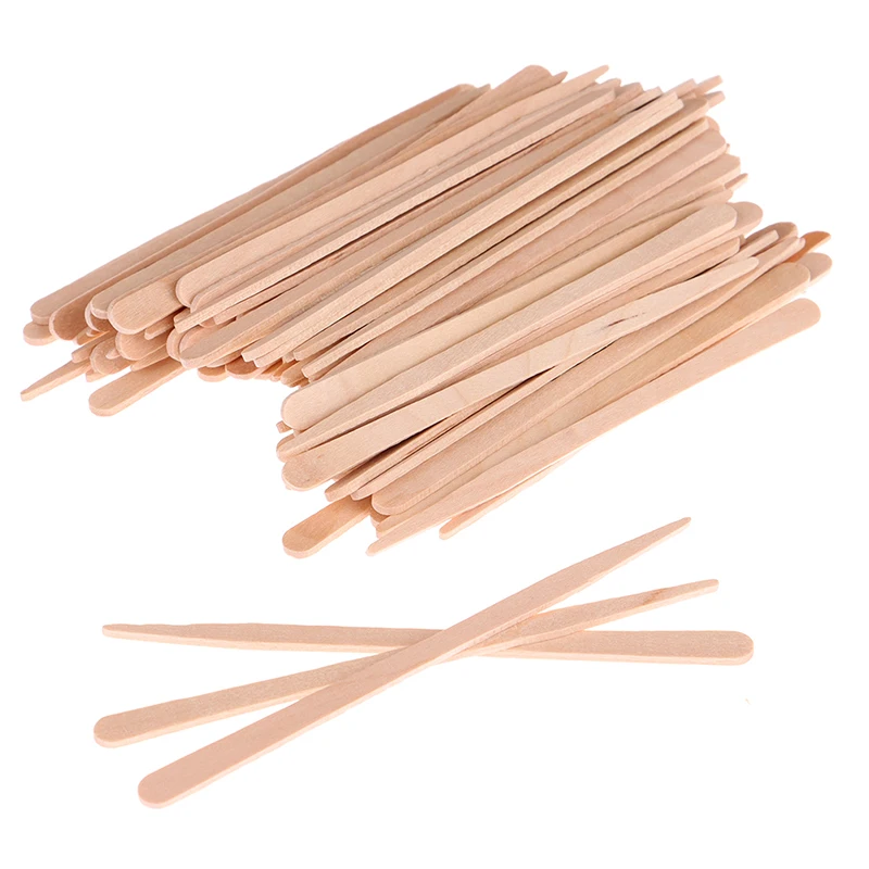 50/100 個木製ボディ脱毛スティック女性用、ワックスワッ - Hair Wax Stick のレビューと価格