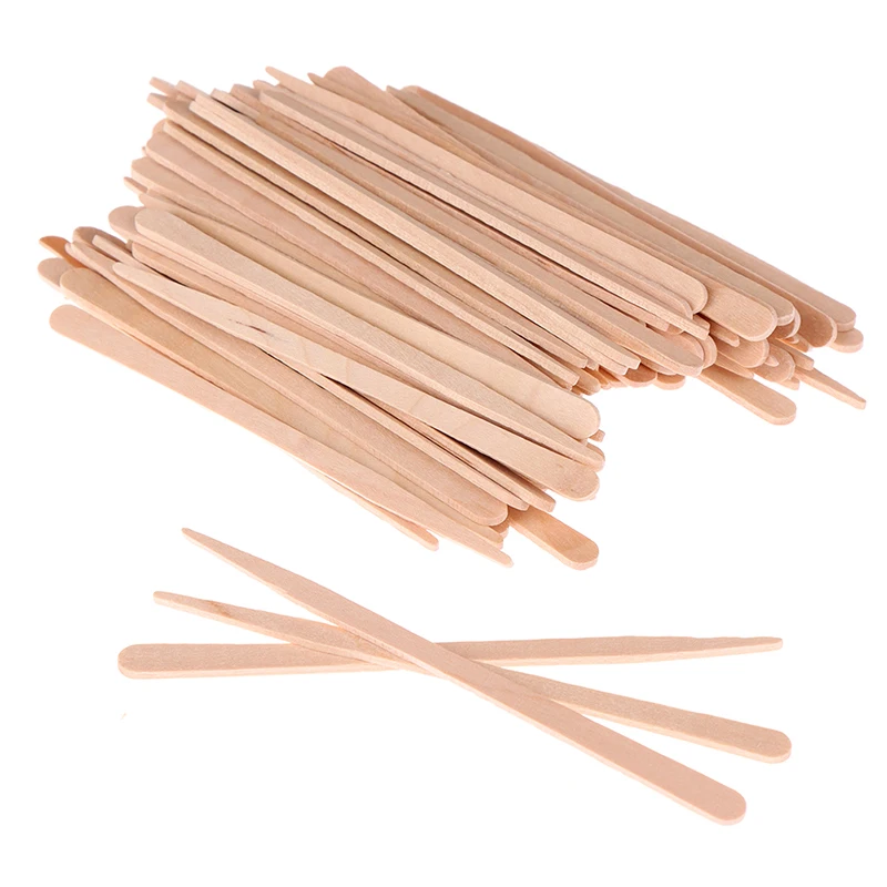 50/100 個木製ボディ脱毛スティック女性用、ワックスワッ - Hair Wax Stick のレビューと価格