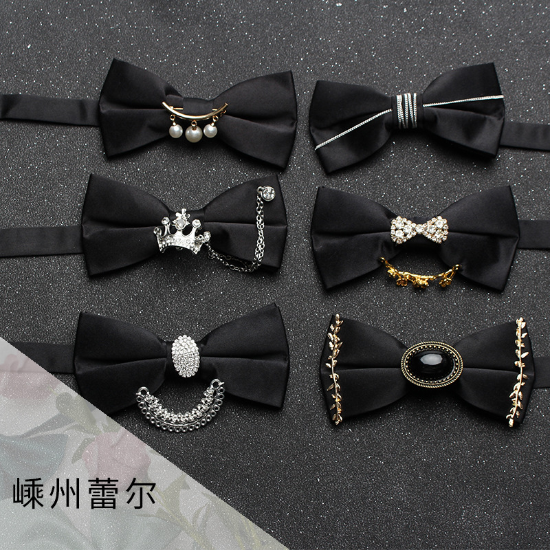 パーソナライズされたダイヤモンドの蝶ネクタイ,真珠の羽,高品 - Men'S Grooming For Wedding のレビューと価格