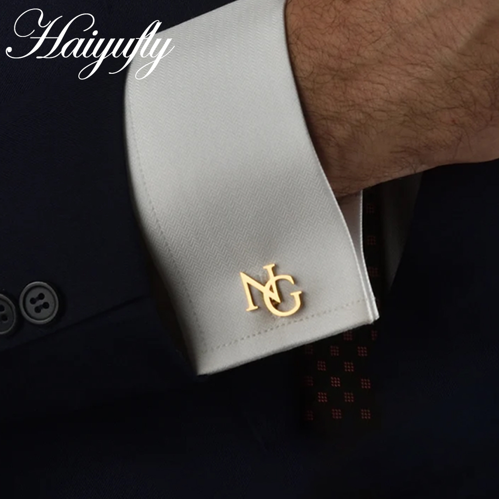 Haiyufly-パーソナライズされた名前のカフスボタン,ス - Men'S Grooming For Wedding のレビューと価格