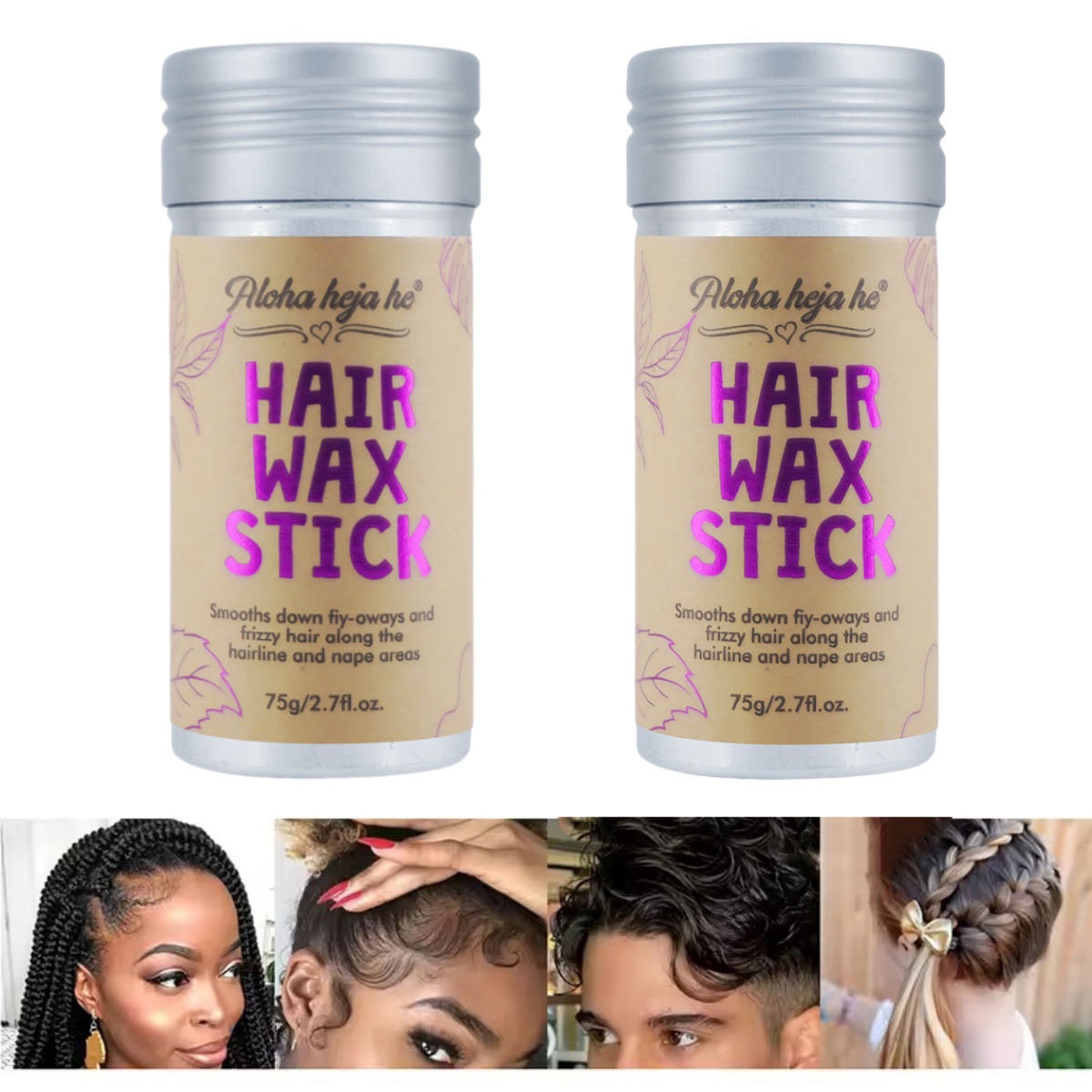 2/5 個ヘアスタイリングキットワックススティックスリックバ - Hair Wax Stick のレビューと価格