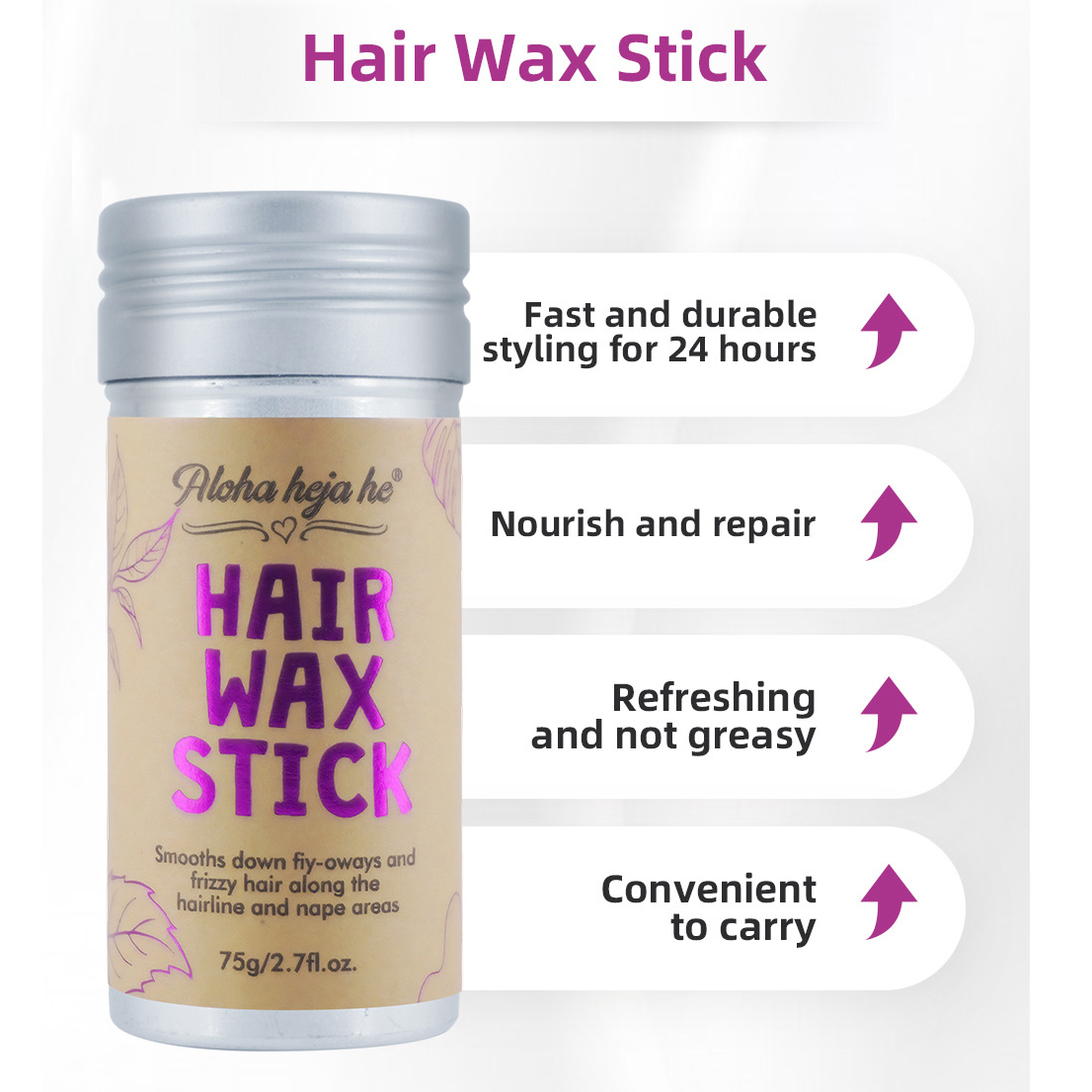 2/5 個ヘアスタイリングキットワックススティックスリックバ - Hair Wax Stick のレビューと価格