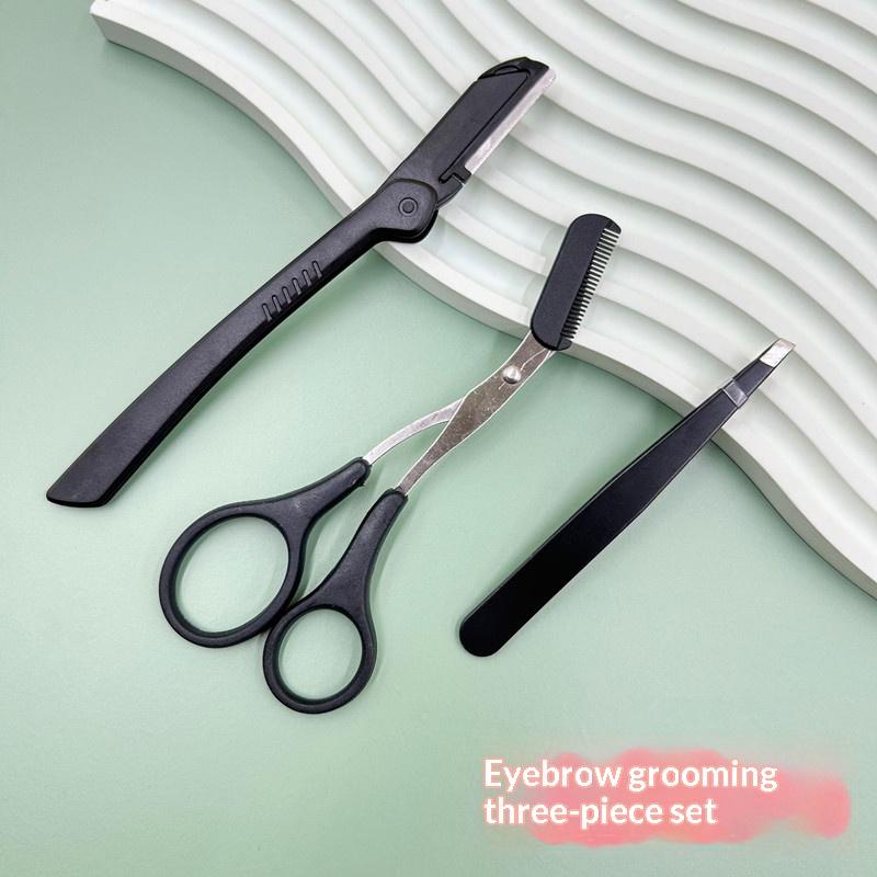 プロ仕様3ピースステンレス製眉毛グルーミングキット 女性男性 - Men'S Grooming Eyebrow Shape のレビューと価格