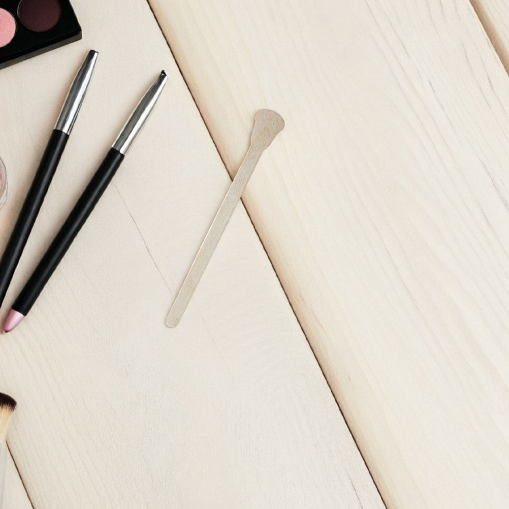100本入り丈夫な木製ワックススティック 使い捨てメイクアッ - Hair Wax Stick のレビューと価格