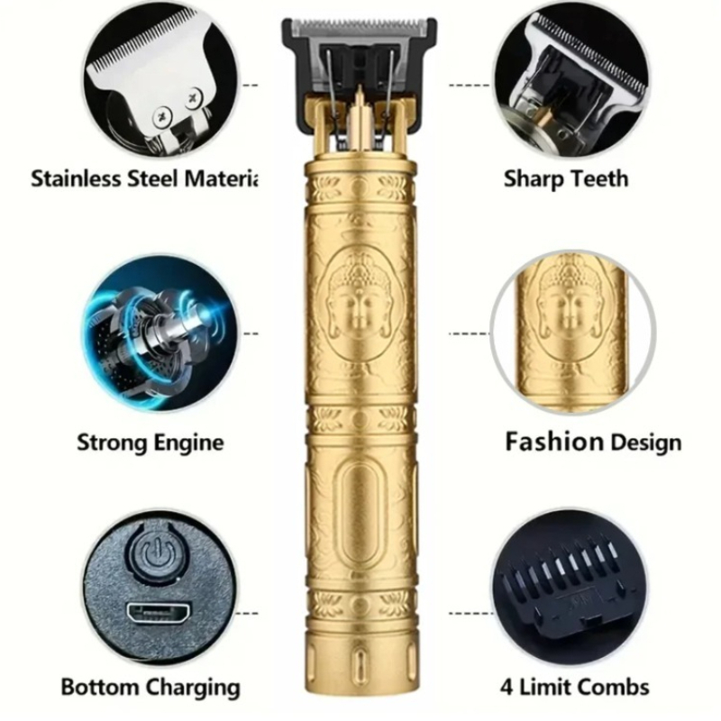 T9 電気ひげトリマーコードレスバリカン男性用 4 コームブ - Men'S Grooming Product のレビューと価格