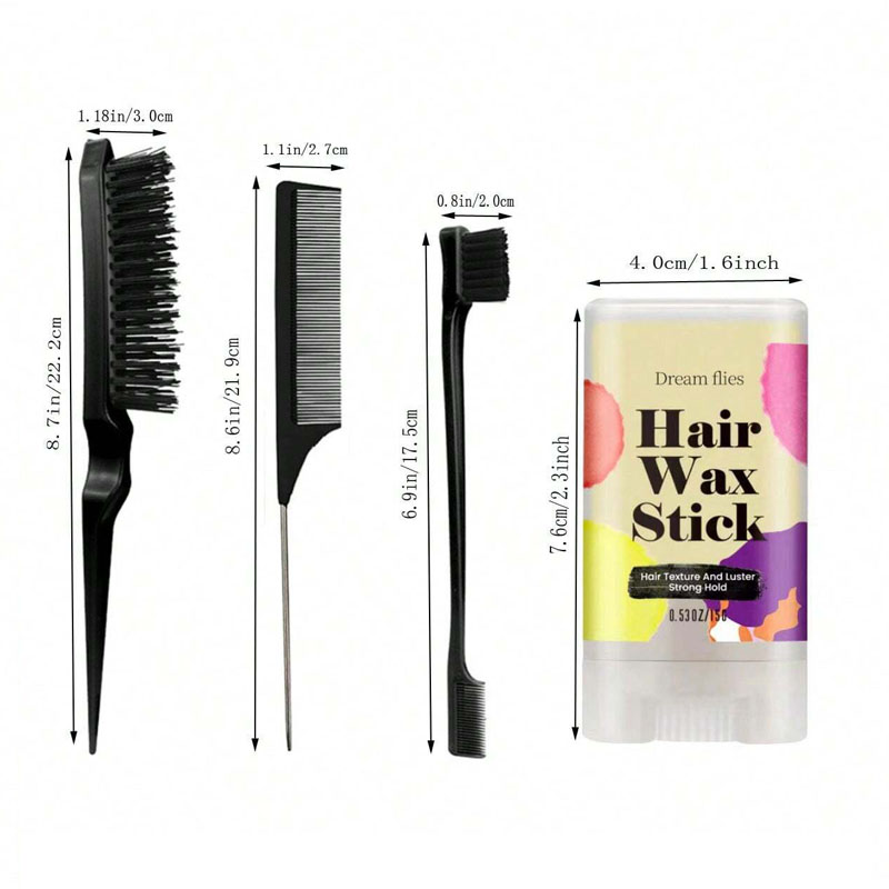 ポータブルヘアモールディングワックススティック、べたつかない - Hair Wax Stick のレビューと価格